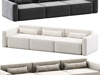  Mix Modular 3 Piece Sofa Free 3D model