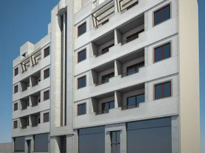 Apartment Building 06 3D model