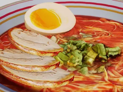 Ramen Low-poly 3D model