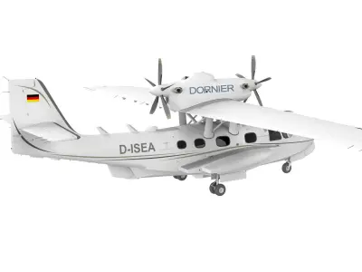 Dornier Seastar Low-poly 3D model