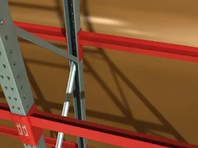 Industrial Shelving High Detail 3D model