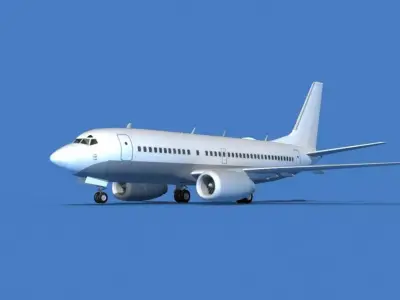 Boeing 737 MAX 7 Unmarked 1 3D model