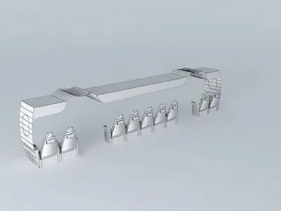 from group of people on bench Free 3D model