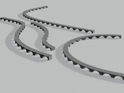 Bridge 3D models Low-poly 3D model