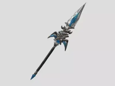 Halberd by Tripo Free low-poly 3D model