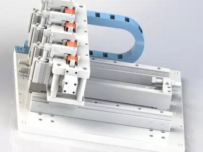 Hinge locating mechanism 3D model