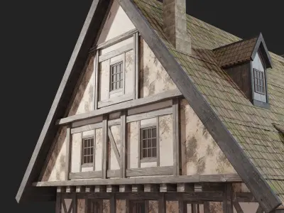 Medieval House 01 3D model