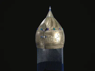 Ottoman Helmet PBR Low-poly 3D model