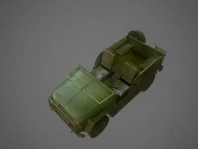 Military Jeep - Low Poly Game Ready Low-poly 3D model