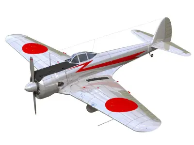 Ki43 Hayabusa type1 oscar 3D model