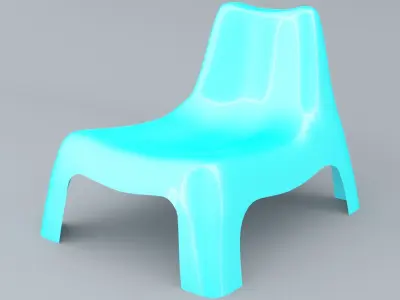 Vago ChairPlastic material  Colors Low Poly AR VR  Low-poly 3D model