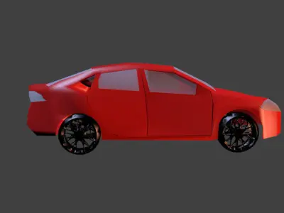 Dodge Dart GT 2013 no interior Free low-poly 3D model