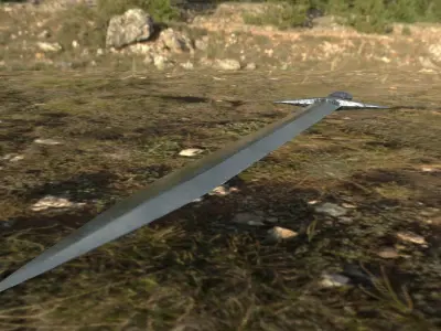 Sword Low Poly with texture in 1k 2k 4k Free low-poly 3D model