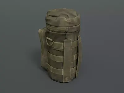 Military Tactical Water Bottle Pouch Low-poly 3D model