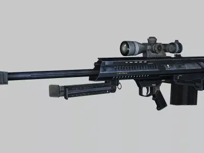 Sniper Denel 12NTW-20 Low-Poly 3D Model Low-poly 3D model purchase