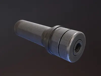 Mini PBS1 suppressor Low-poly 3D model