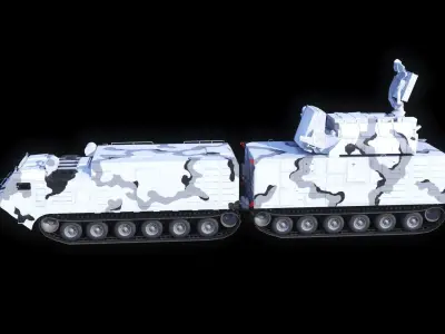 SA-15 Tor-M2DT Low-poly 3D model