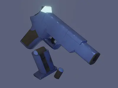 Set Weapons Sci-fi Low-poly 3D model