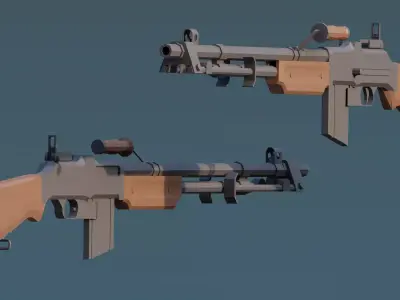 Bar m1918 - Low Poly Low-poly 3D model