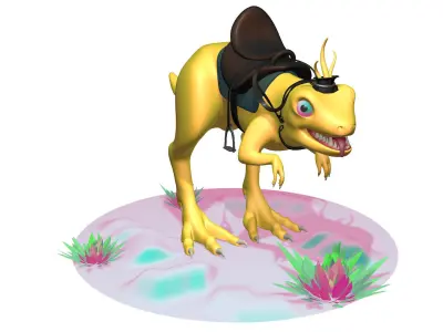 DinoHorse t-rex riding horse 3D model