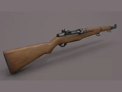 World War II - M1 Garand - PBR and Game Ready Low-poly 3D model