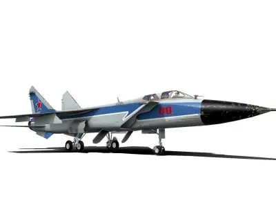 Mikoyan MiG-31 Low-poly PBR Low-poly 3D model