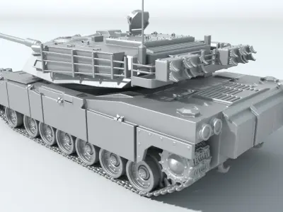 Tank ABRAMS for 3Dprint 3D print model
