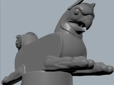 Huma bird Perspolis 3D model