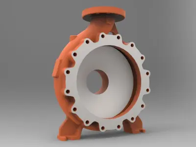 End Suction Centrifugal Pump Volute Casing Free 3D model