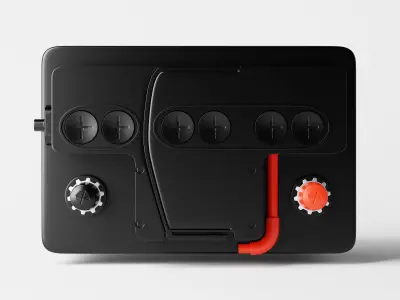 Car Battery or Lead Acid Battery or Solar Battery Low-poly 3D model