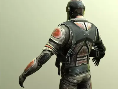 Street Warrior Low-poly 3D model