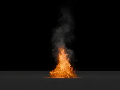 High Resolution 3D Fireplace Animation 3D model