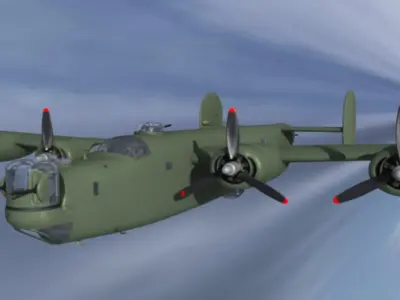 B-24 Liberator High Def 3D model