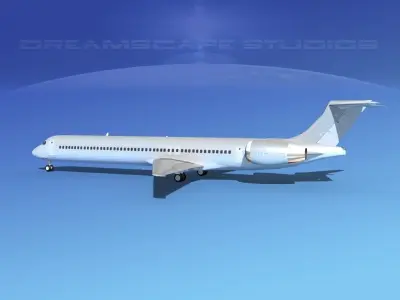 McDonnell Douglas MD83 Bare Metal 3D model