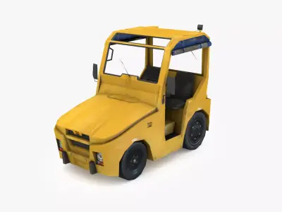 TLD JST-25 Baggage Tractor Low-poly 3D model