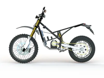 Electric motorcycle chassis for trail motorcross offroad 3D model