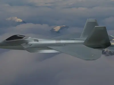 F22 5TH GEN FIGHTER JET 3D model