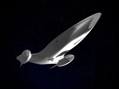 Naboo Queens Royal starship J-type 327 Scale 1 to 10 3D model