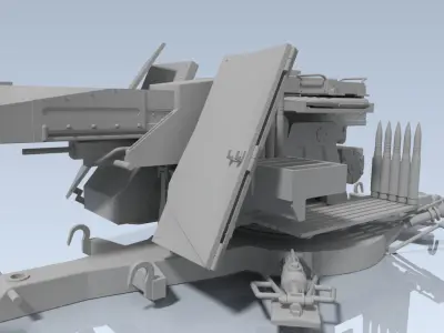 55mm FLAK VG2 GERAT 58 AUTOM FLUGABWEHRKANONE 3D model