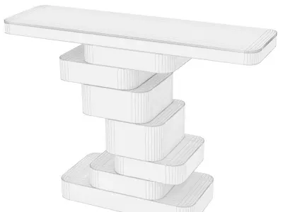 Recrangle Shape Contemporary Console Table Free 3D model