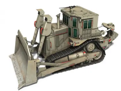 Armored D9R Bulldozer Doobi 3D model