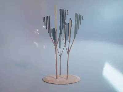 Conceptual shrub S1Av7 Free low-poly 3D model