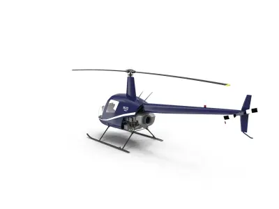 Robinson R22 Helicopter 3D model