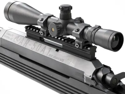 PBR ArmaLite AR-50A1 Low-poly 3D model