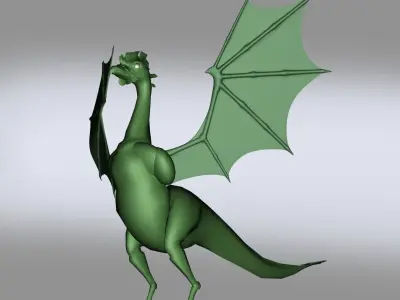 Basilisk Dragon Free low-poly 3D model