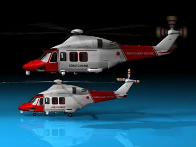 AW139 coastguard 3D model