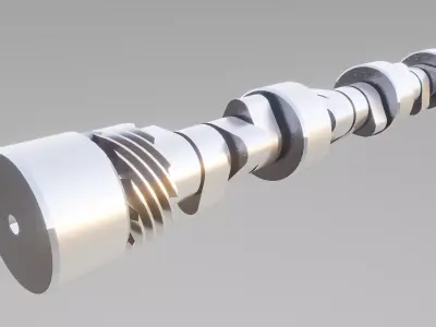Small Block Chevy OEM roller Camshaft - Low Poly Free 3D model