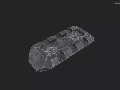 M-Lock Rail 01 Low-poly 3D model