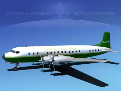 Douglas DC-7C Lexus Air 3D model