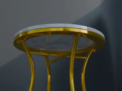 Realistic Round Coffee Table Free 3D model